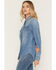 Image #2 - Wrangler Women's Light Wash Long Sleeve Snap Denim Shirt, Light Wash, hi-res