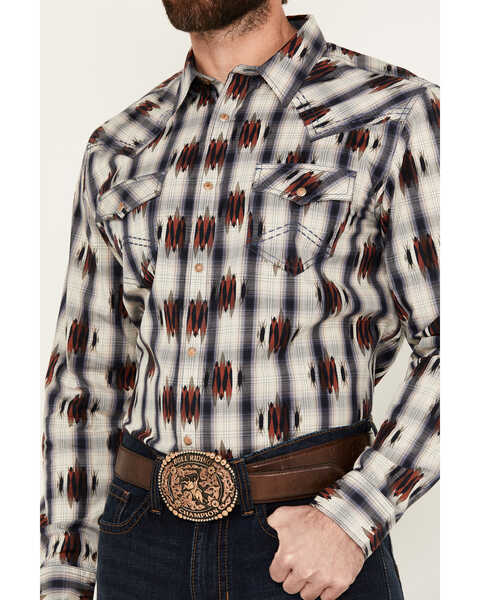 Image #3 - Cody James Men's Zion Sunset Southwestern Print Long Sleeve Snap Western Shirt , Red, hi-res