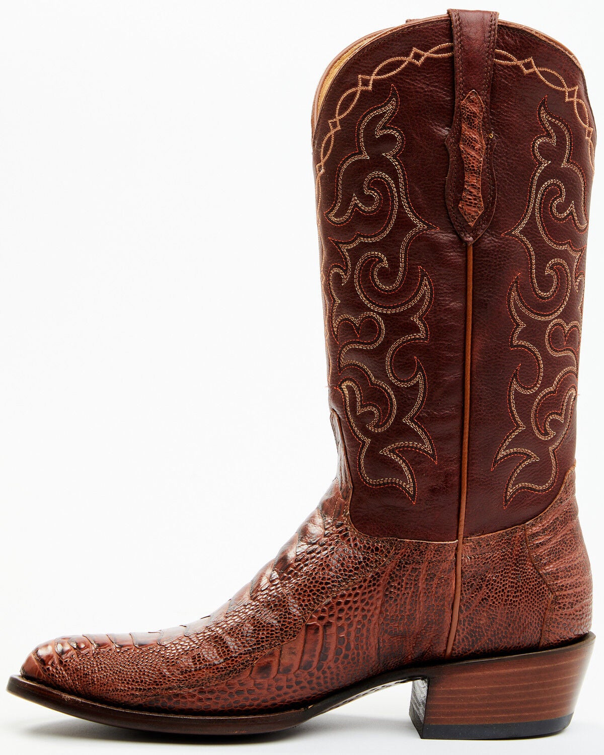 Cody James Men's Exotic Ostrich Western Boots - Round Toe, Red