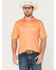 Cinch Men's Mini Geo Print Polo, Orange, hi-res