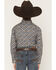 Image #4 - Panhandle Slim Boys' Geo Print Long Sleeve Snap Stretch Western Shirt, Navy, hi-res