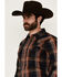 Image #2 - Cody James Men's Trouble Plaid Print Long Sleeve Snap Western Shirt - Big, Navy, hi-res