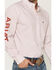 Image #3 - Ariat Men's Team Donovan Feather Print Long Sleeve Button-Down Western Shirt, White, hi-res