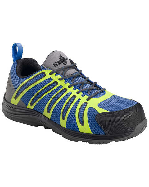Image #1 - Nautilus Men's Metal-Free Wedge Sole Work Shoes - Composite Toe , Blue, hi-res