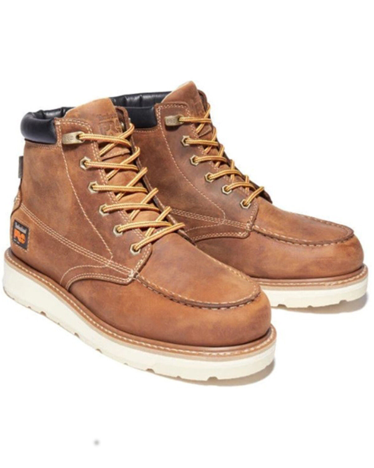 Image #1 - Timberland Pro Men's Gridworks 6" Waterproof Moc Work Boots - Alloy Toe, Brown, hi-res
