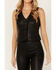 Image #3 - Wonderwest Women's Chain and Braid Leather Vest , Black, hi-res