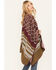 Shyanne Women's Melange Yarn Cozy Shawl , Maroon, hi-res