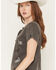 Image #2 - Blended Women's Icon Embroidered Short Sleeve Tee, Black, hi-res