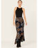 Image #1 - Shyanne Women's Printed Ruffle Slip Maxi Skirt, Indigo, hi-res