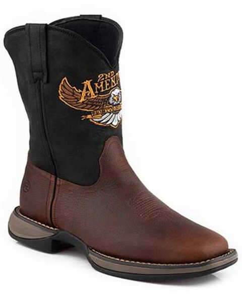 Roper Men's Wilder 2nd Amendment Western Boots - Broad Square Toe, Brown, hi-res