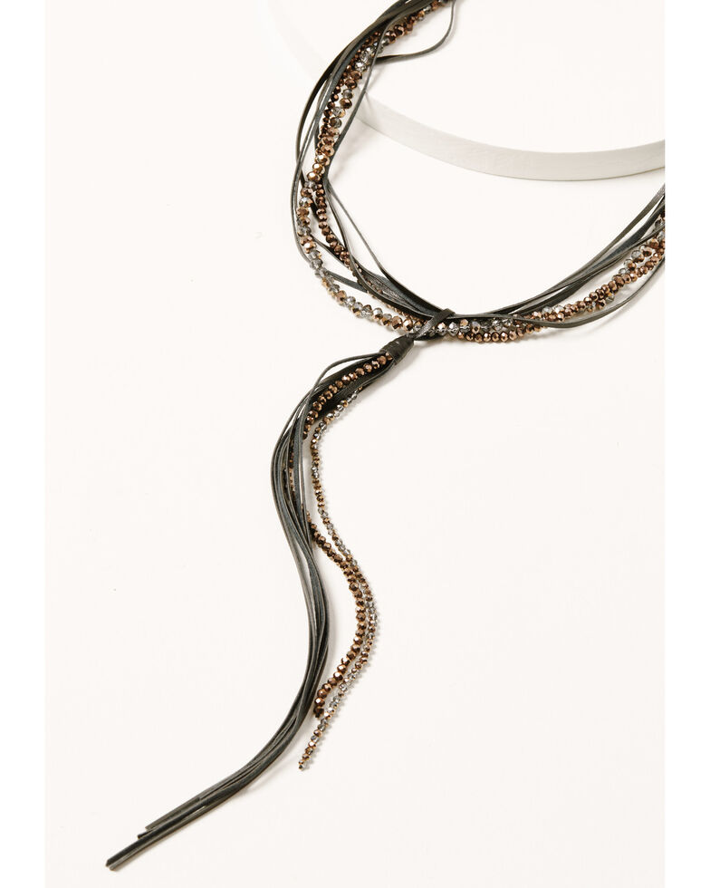 Shyanne Women's Bandita Large Tassel Necklace, Black, hi-res