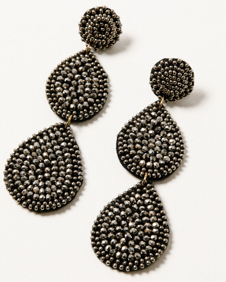 Shyanne Women's The Bandita Sparkle Cascade Earrings, Black, hi-res