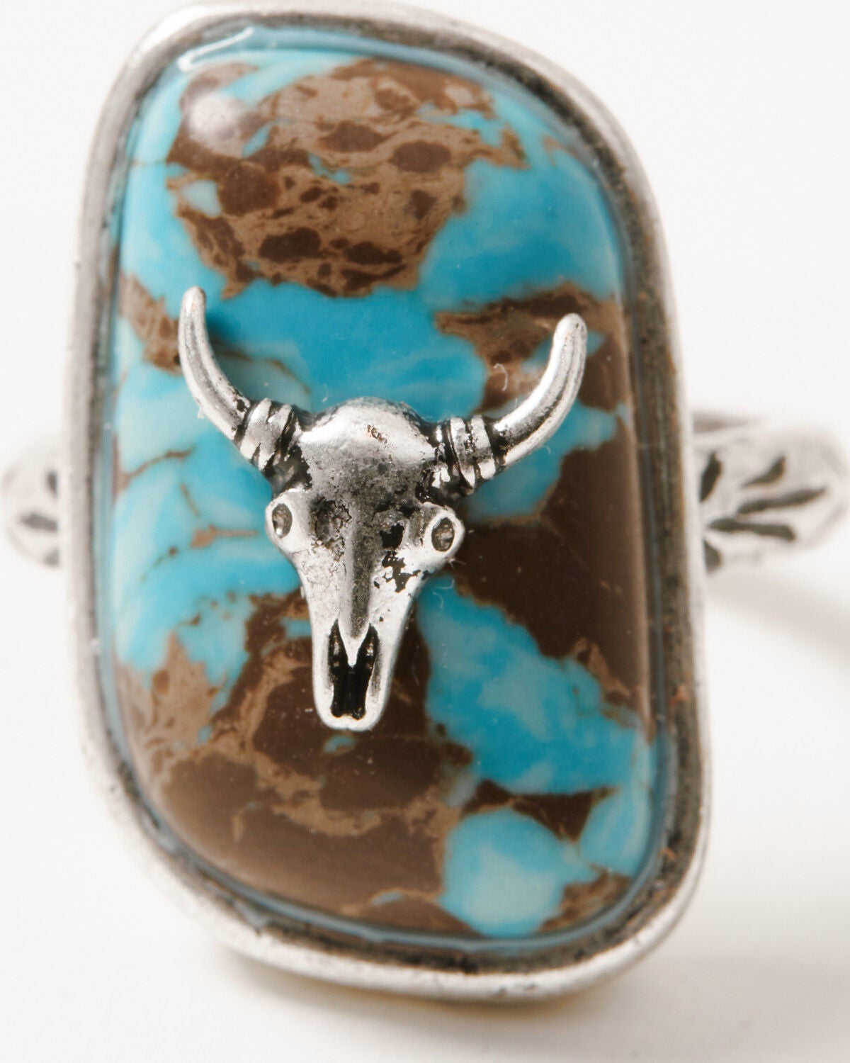 Image #2 - Idyllwind Women's Steer Head Ring Set - 3 Piece, Silver, hi-res