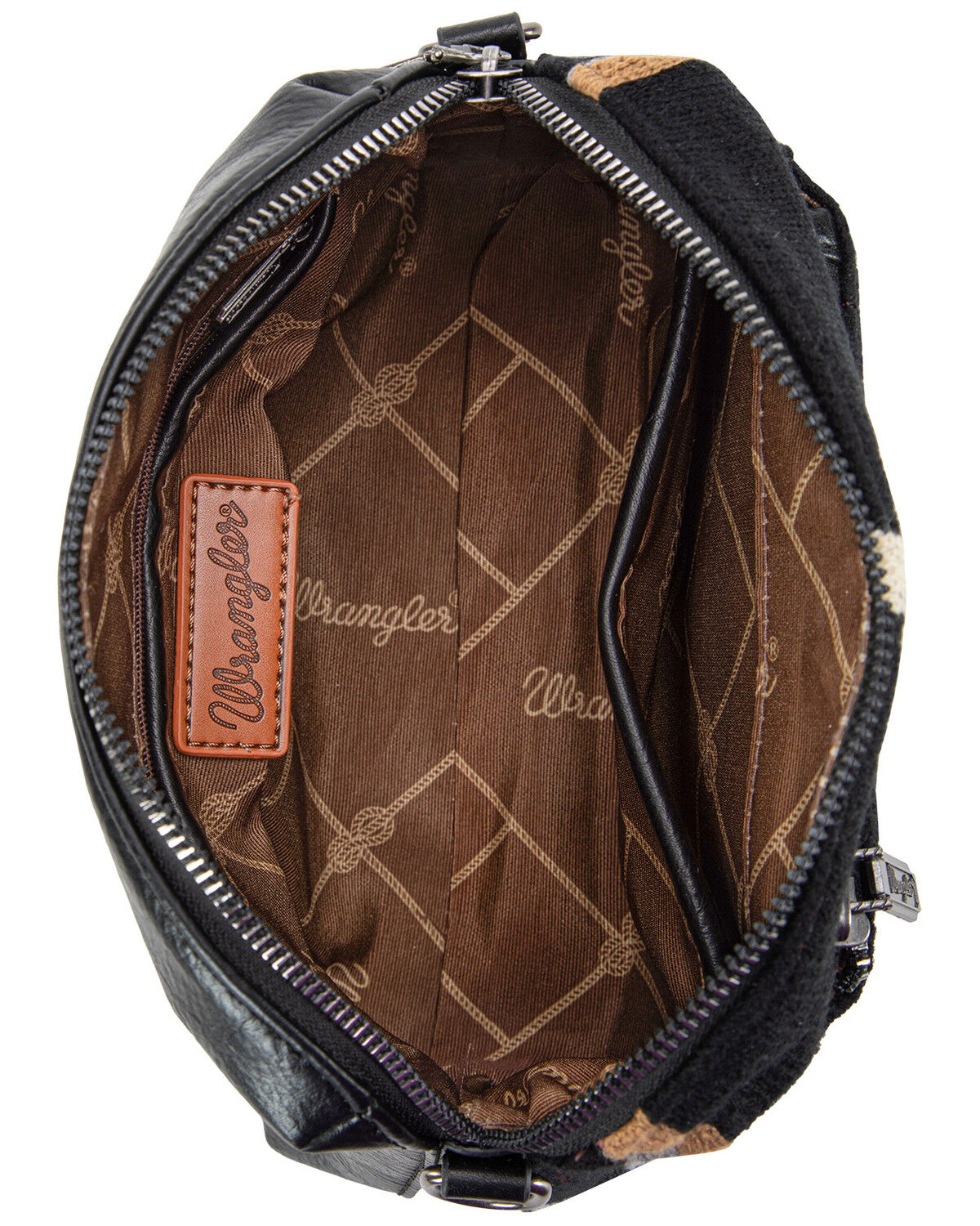 Image #4 - Wrangler Women's Daenery's Winter Southwestern Knitted Crossbody Bag, Black, hi-res