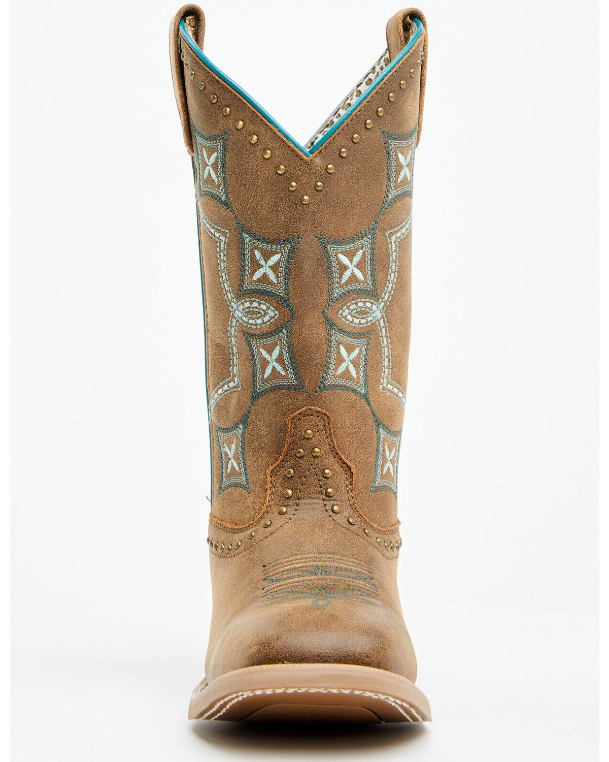 Image #4 - Laredo Women's Addie Western Boots - Broad Square Toe, Tan, hi-res