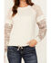 Image #3 - Shyanne Women's Wanda Fleece Mix Pullover Sweatshirt , Oatmeal, hi-res