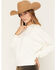 Image #2 - Blended Women's Steer Head Lace Graphic Crewneck Sweatshirt, Cream, hi-res