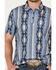 Rock & Roll Denim Men's Southwestern Print Short Sleeve Polo, Blue, hi-res