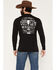 Image #1 - Cowboy Hardware Men's Outlaw Whiskey Long Sleeve Graphic T-Shirt, Black, hi-res
