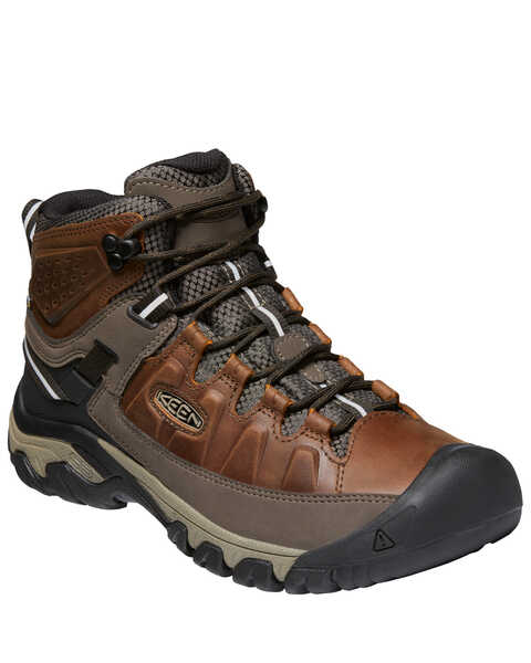Image #1 - Keen Men's Targhee III Waterproof Hiking Boots - Soft Toe, Brown, hi-res