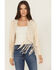 Image #1 - Vocal Women's Fringe Cropped Jacket, Natural, hi-res