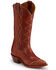 Image #1 - Tony Lama Women's Emilia Western Boots - Snip Toe, Cognac, hi-res