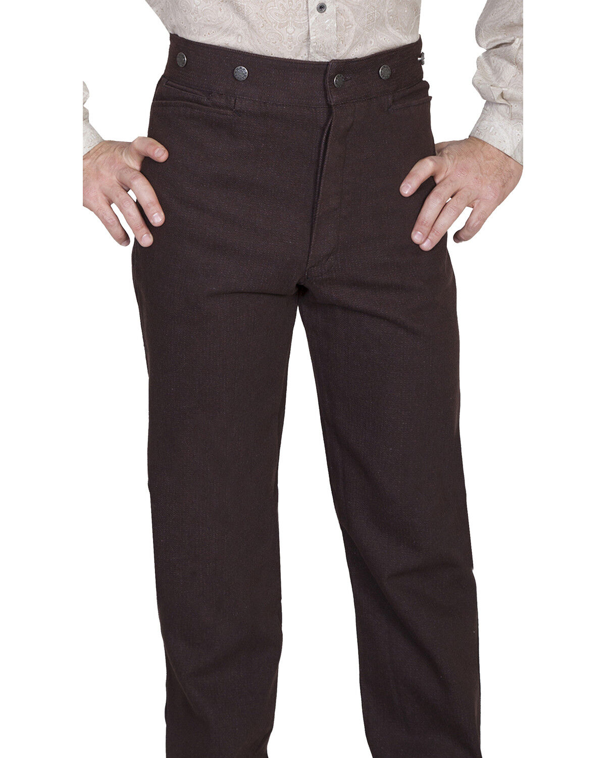 Image #1 - Wahmaker by Scully Raised Dobby Stripe Pants - Tall, Walnut, hi-res