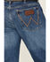Image #4 - Wrangler Retro Men's Blaze Medium Wash Slim Bootcut Stretch Denim Jeans - Long , Medium Wash, hi-res