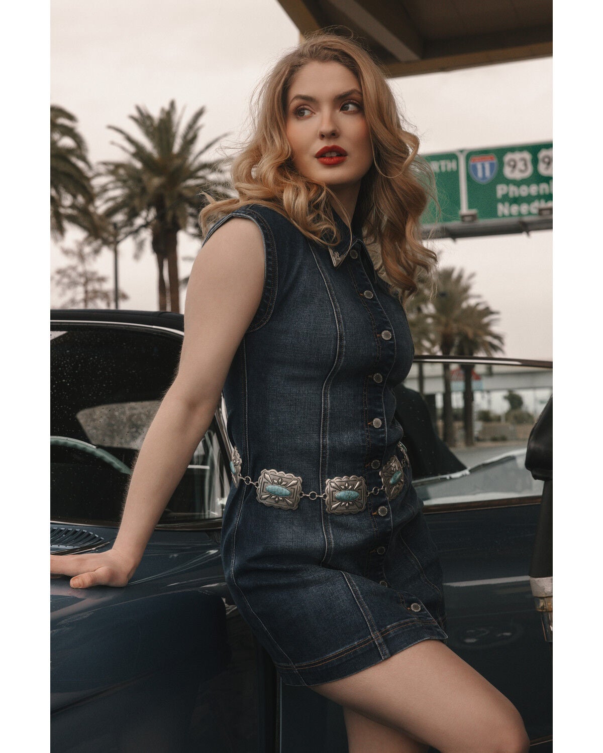 Image #2 - Idyllwind Women's Avalon Sleeveless Button-Down Denim Mini Dress, Medium Wash, hi-res