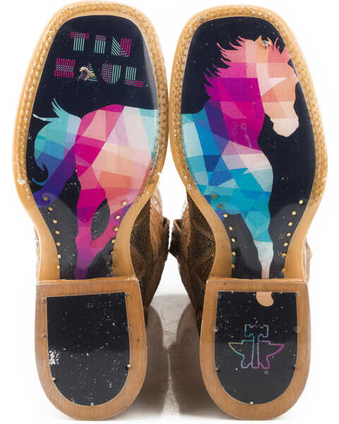 Image #3 - Tin Haul Women's Mish & Mash Geometric Steed Western Boots - Broad Square Toe, Multi, hi-res