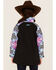 Image #4 - Hooey Girls' Southwestern Print Sleeve Zip-Front Softshell Jacket, Black, hi-res