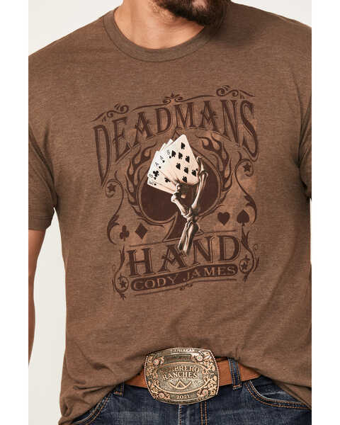 Cody James Men's Deadmans Hand Short Sleeve Graphic T-Shirt, Rust Copper, hi-res