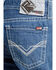 Rock & Roll Denim Men's FR Medium Wash Double Barrel Relaxed Fit Bootcut Jeans, Indigo, hi-res