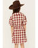 Image #4 - Rylee & Cru Girls' Plaid Print Mini Dress, Red, hi-res