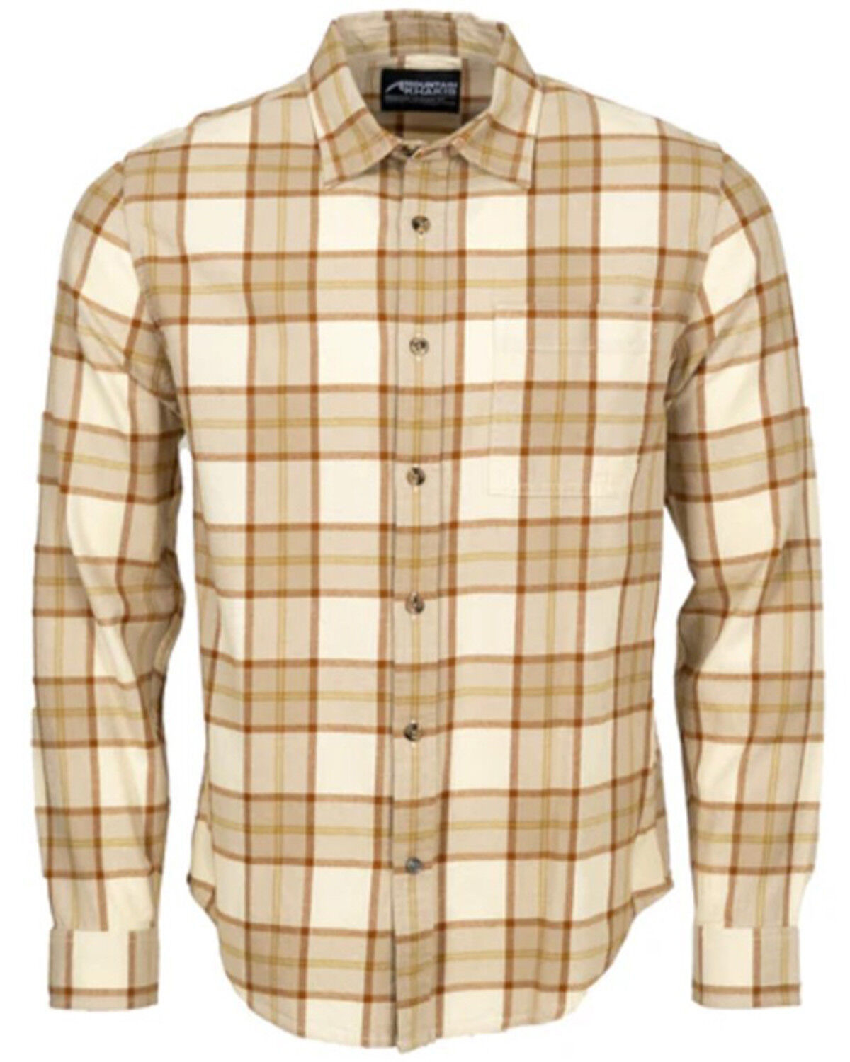 Image #1 - Mountain Khakis Men's Homestead Long Sleeve Flannel Shirt, Cream, hi-res