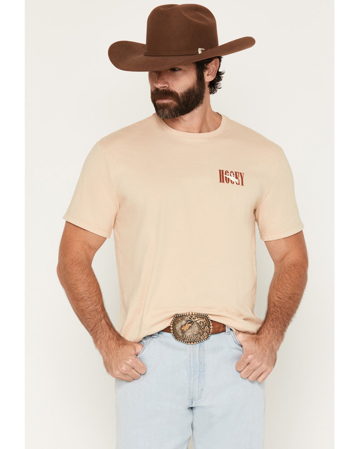 Image #2 - Hooey Men's Wild Ride Short Sleeve Graphic T-Shirt, Tan, hi-res