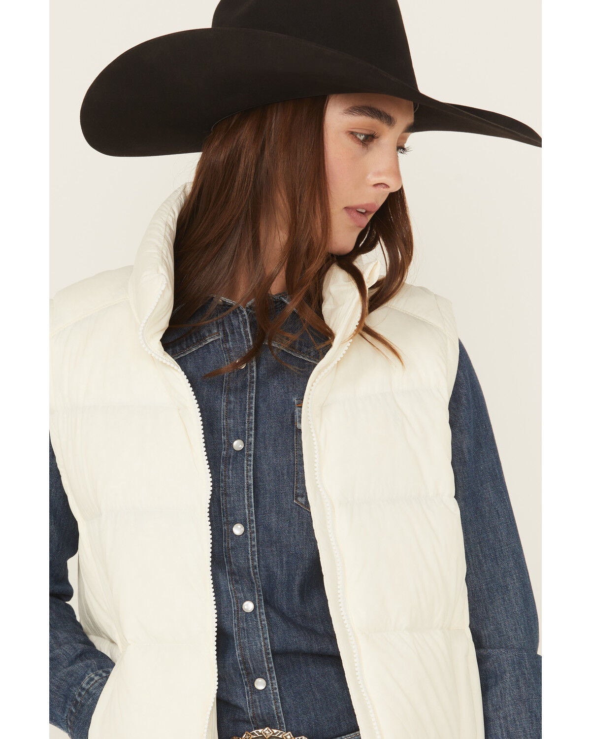 Image #2 - Ariat Women's Ultradown Puff Vest, White, hi-res