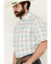 Image #2 - Ariat Men's Ellison Plaid Print Short Sleeve Button-Down Performance Western Shirt , White, hi-res