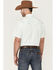 RANK 45 Men's 8 Seconds Short Sleeve Pearl Snap Western Tech Shirt , Aqua, hi-res