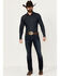 Image #1 - Ariat Men's M8 Dark Wash Nightingale Antelope Modern Slim Stretch Denim Jeans, Dark Wash, hi-res
