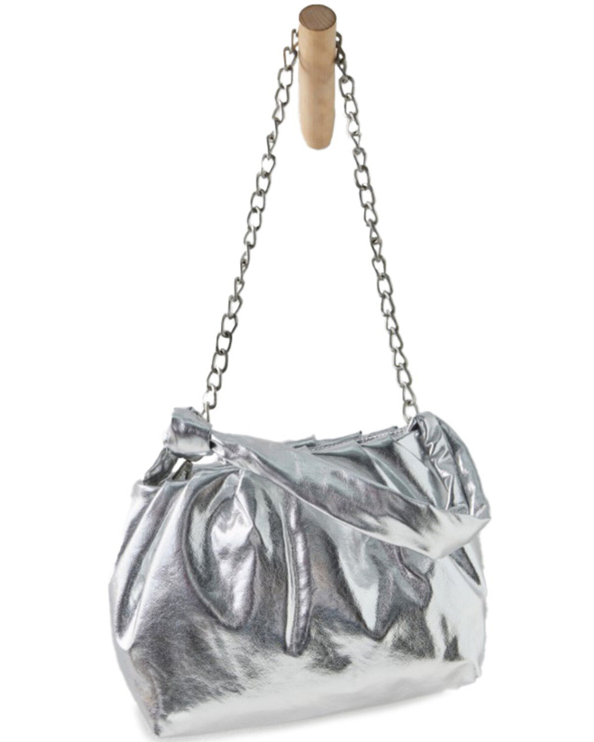 Image #2 - Free People Women's Viva La Vegan Clutch, Silver, hi-res