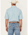 Image #4 - Wrangler Men's Classic Plaid Print Short Sleeve Button-Down Western Shirt, Blue, hi-res