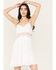 Image #1 - Jolt Women's Crochet Waist Dress, White, hi-res