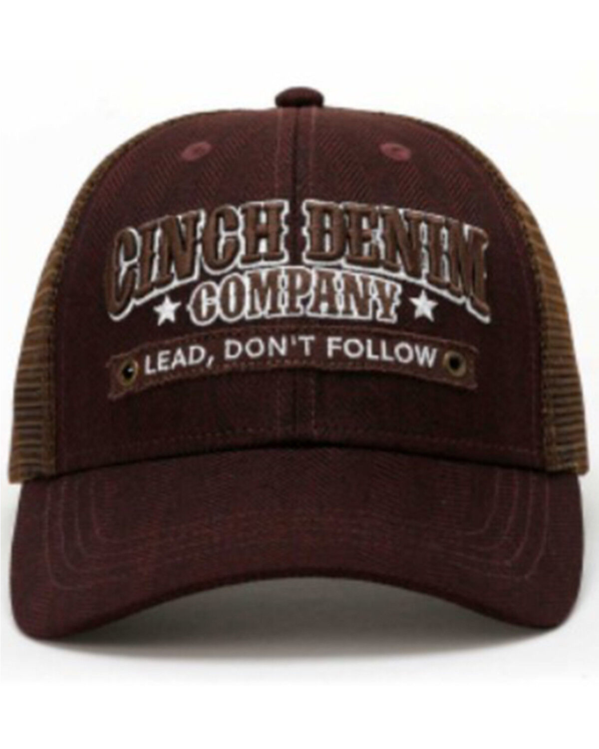 Image #3 - Cinch Men's Lead Don't Follow Ball Cap, Burgundy, hi-res