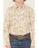 Image #3 - Cody James Boys' Porter Floral Long Sleeve Snap Western Shirt, Cream, hi-res