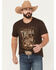 Image #1 - Cody James Men's Double Trouble Whiskey Short Sleeve Graphic T-Shirt, Dark Brown, hi-res