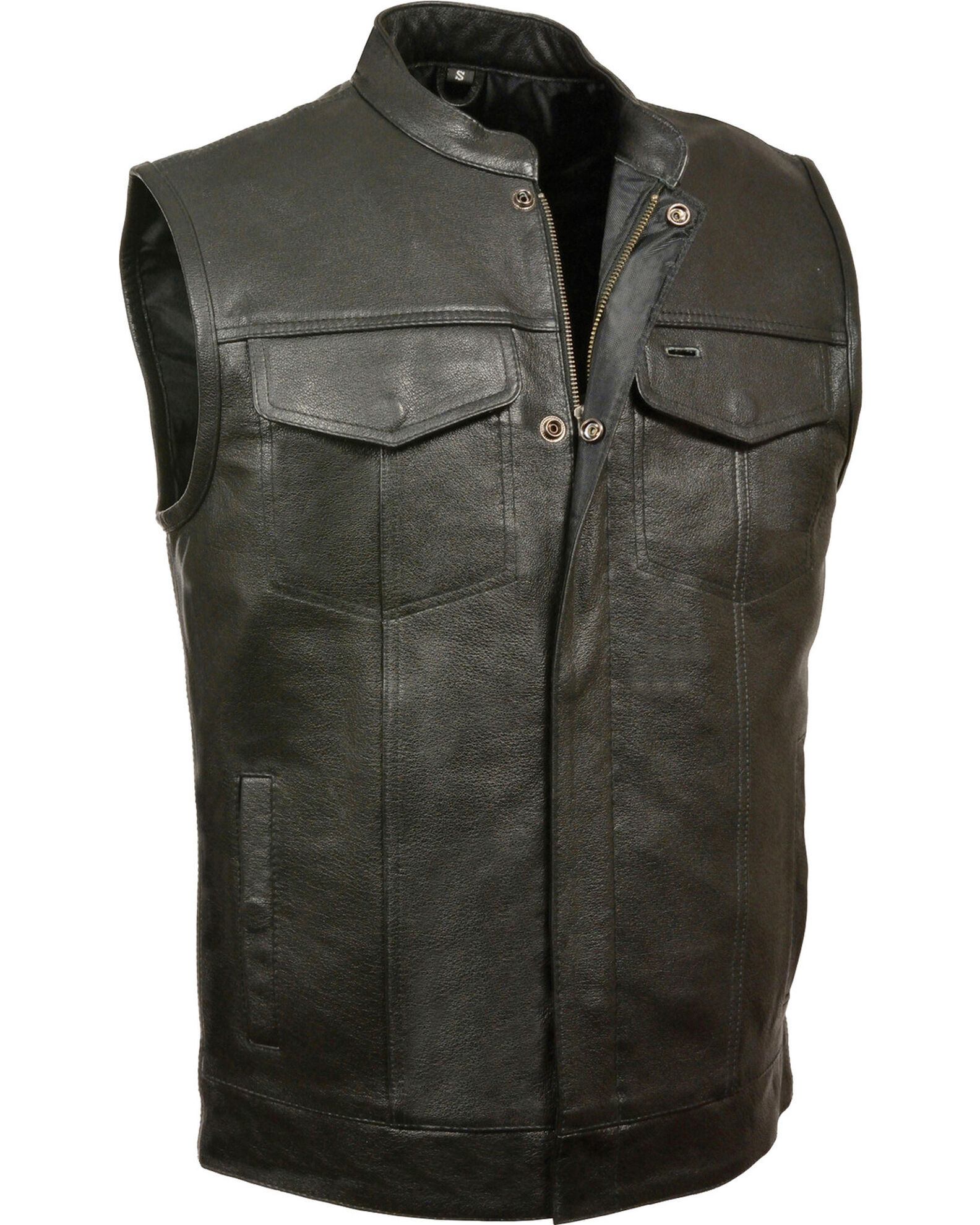 Milwaukee Leather Men s Open Neck Club Style Vest Sheplers