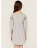 Roper Girls' Cotton Millenge Empire 3/4 Sleeve Dress , Grey, hi-res