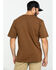 Carhartt Men's Loose Fit Heavyweight Logo Pocket Work T-Shirt, Brown, hi-res