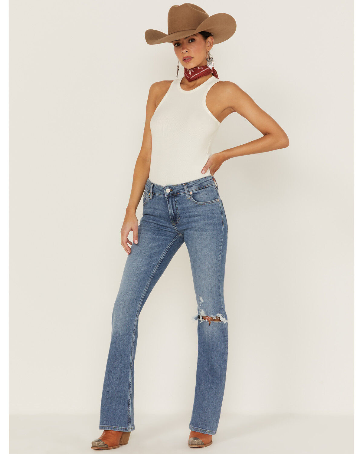 Image #1 - Free People Women's Carmen Vintage Flare Jeans, , hi-res